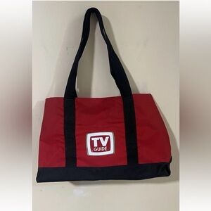 Tv Guide Large Red Tote Bag by Zeeds Brand New